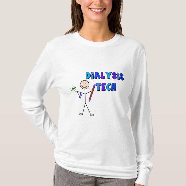 Dialysis Tech STICK MAN Design T-Shirt (Front)