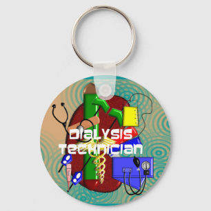 Dialysis Technician Art Gifts Keychain