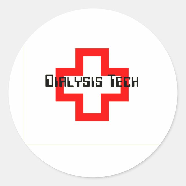 Dialysis Technician Classic Round Sticker (Front)