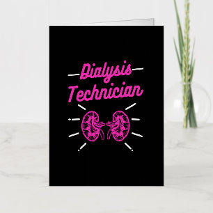 Dialysis Technician Colourful Kidneys Medical Nurs Foil Greeting Card