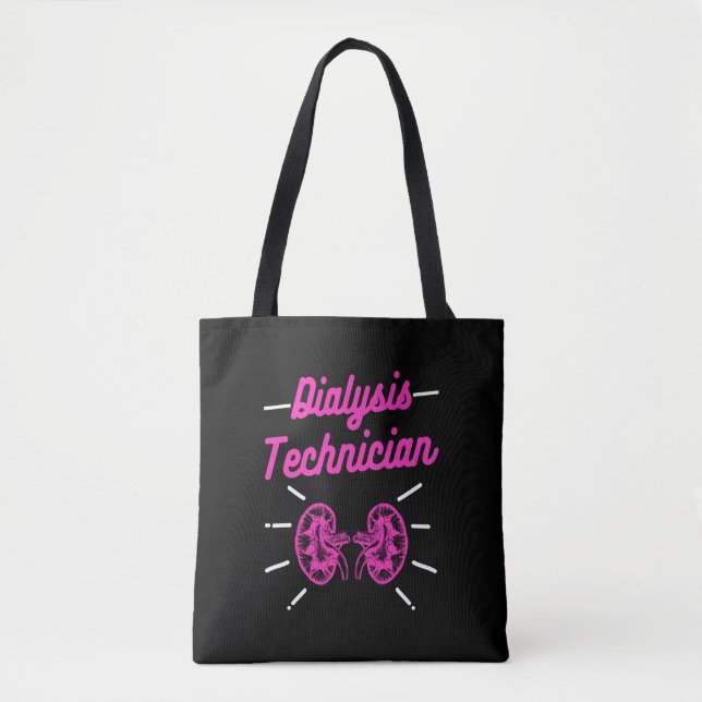 Dialysis Technician Colourful Kidneys Medical Nurs Tote Bag (Front)