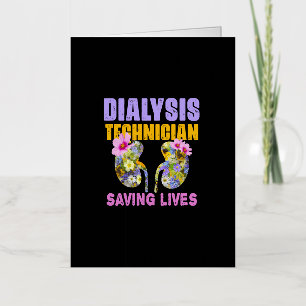 dialysis technician gifts - nephrologist shirt foil greeting card