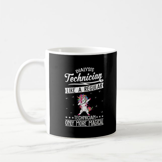 Dialysis Technician Medical Unicorn Nurse Coffee Mug (Left)