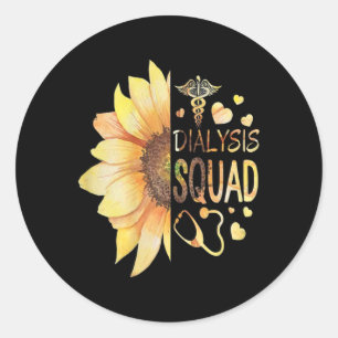 Dialysis Technician Nephrology Kidney Nurse  Classic Round Sticker