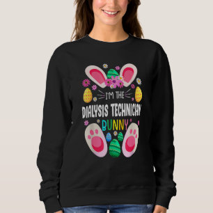 Dialysis Technician Teacher Bunny Easter Day Rabbi Sweatshirt