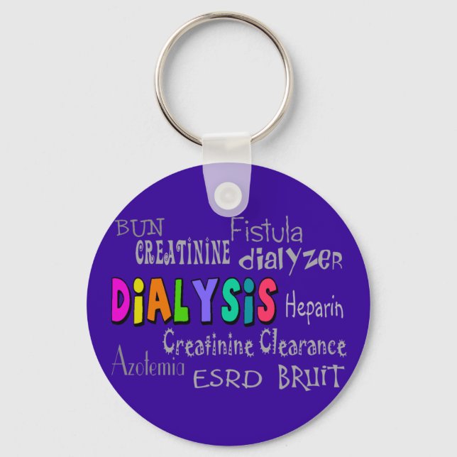 Dialysis Terminology Gifts Keychain (Front)