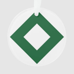 Diamant blanc, Bordure vert gras