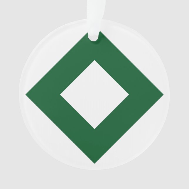 Diamant blanc, Bordure vert gras (devant)
