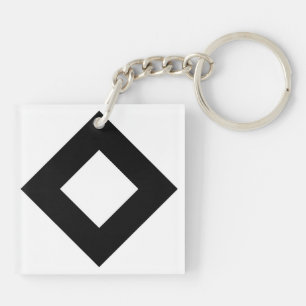 Diamant blanc, frontière noire audacieuse