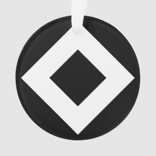 Diamant noir, Bordure en blanc gras