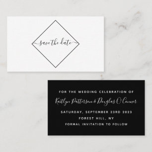 Diamant noir et blanc Enregistrer la carte Date