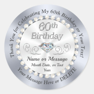 Diamant personnalisé, Stickers 60e anniversaire