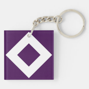 Diamant Profond Violet, Bordure Blanche Gras
