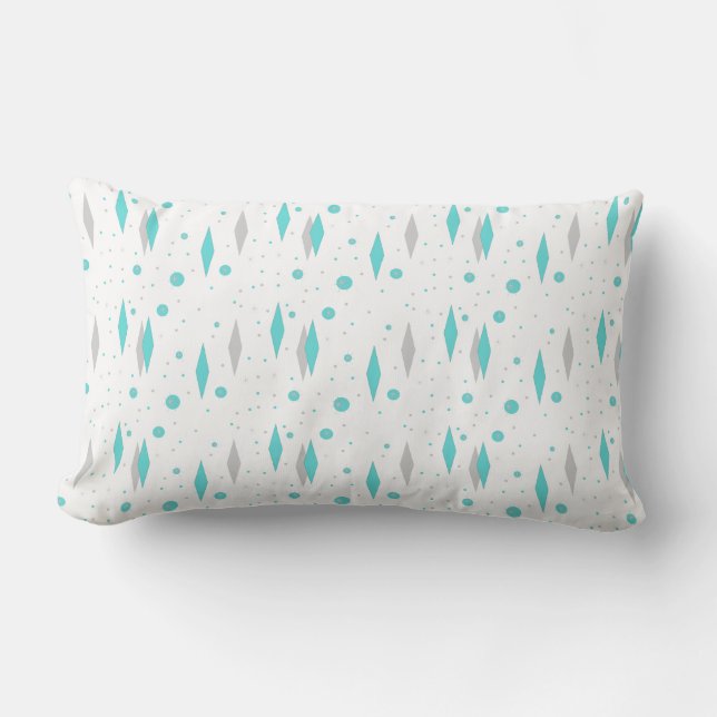Diamant Turquoise Retro & Coussin Lumbar Starburst (Recto)