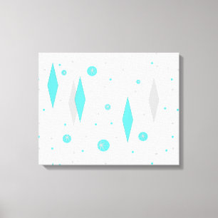 Diamant Turquoise Rétro & Toile Starburst