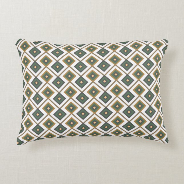 Diamante in green accent pillow (Front)