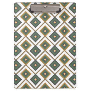 Diamante in green clipboard