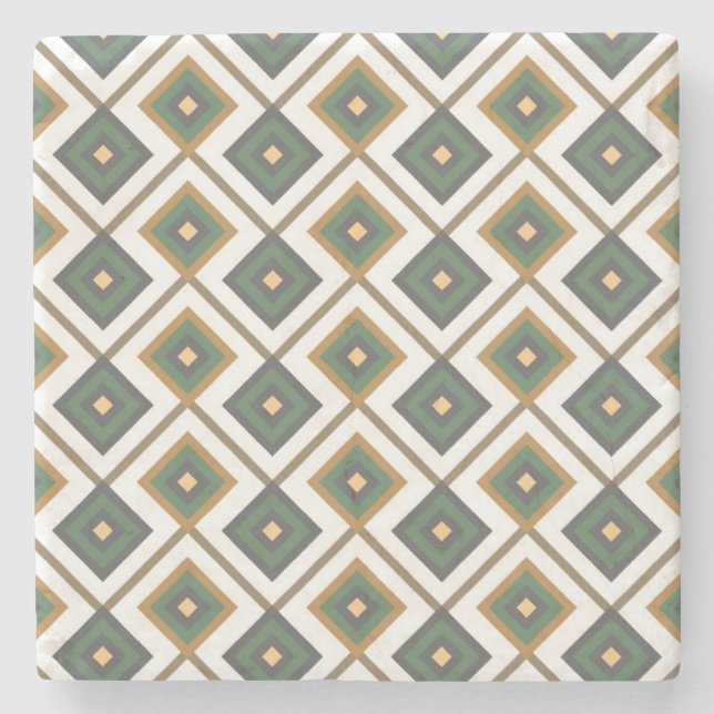 Diamante in green stone coaster (Front)