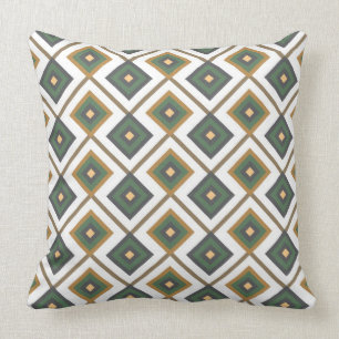 Diamante in green throw pillow