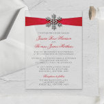 Diamante Snowflake & Red Ribbon Winter Wedding Acrylic Invitations<br><div class="desc">Celebrate in style with these elegant and very trendy acrylic wedding invitations. This design is easy to personalize with your special event wording and your guests will be thrilled when they receive these fabulous invites. Matching wedding items can be found in the collection.</div>