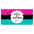 Diamants 21e anniversaire Banner Party Décor