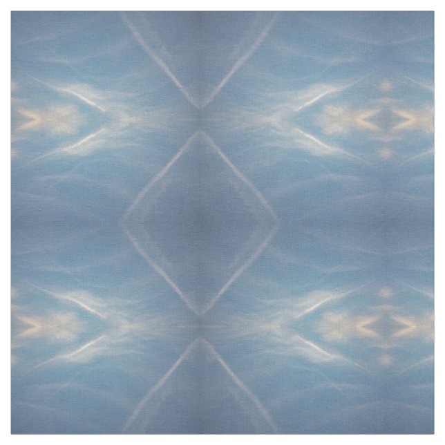 diamants blancs bleus dans le ciel motif, tissu (Échantillon)