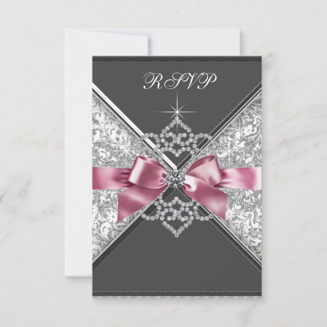 Diamants blancs noir rose RSVP (Devant)