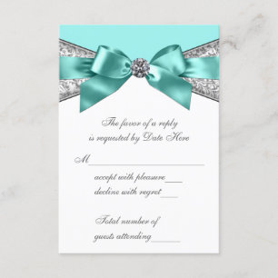 Diamants blancs Turquoise bleu doux 16 RSVP