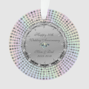 Diamants d'argent pointillés 50e anniversaire Mari