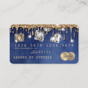 Diamants d'or à séchage par carte de crédit