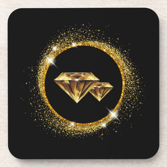 Diamants d'or dessous de verre (Devant)