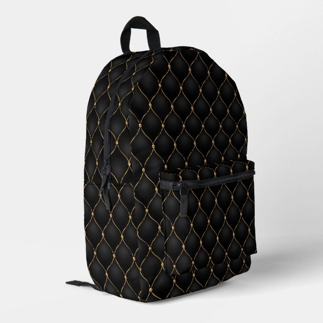 Diamants d'or d'oignon Tufé noir sac à dos (Coin arrière gauche)