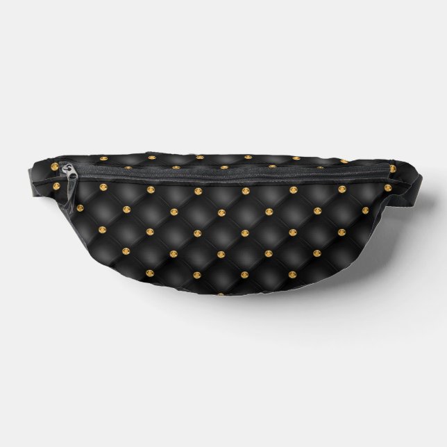 Diamants d'or Tufted Black Fanny Pack (Poser)