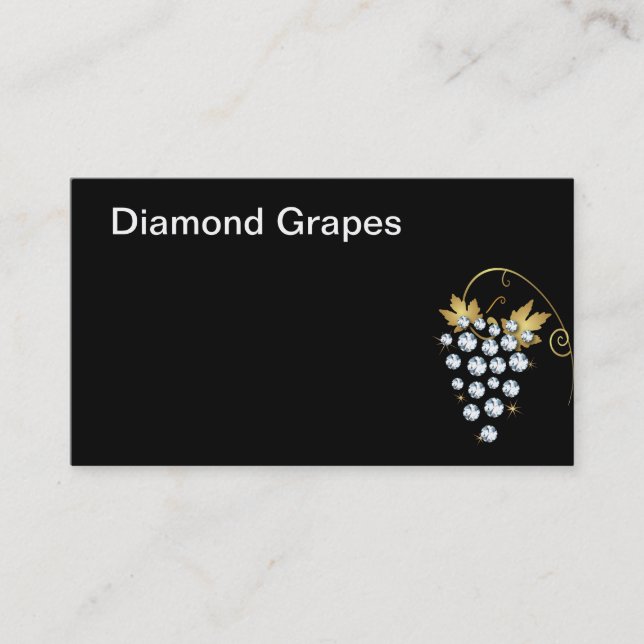 Diamants et carte de visite de logo de raisins (Devant)