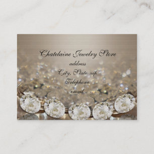 Diamants et cartes de visite de satin