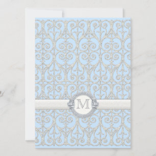 Diamants et dentelle, Faire-part de mariage monogr