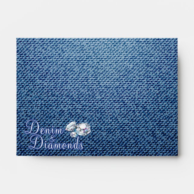 Diamants et partie de denim, enveloppes A6 (Devant)