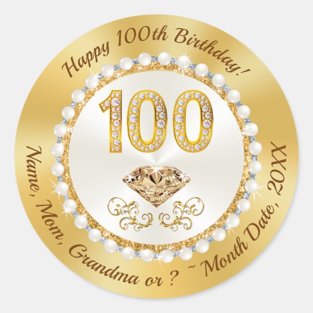 Diamants et Perles, Or, Stickers 100e Anniversaire (Devant)