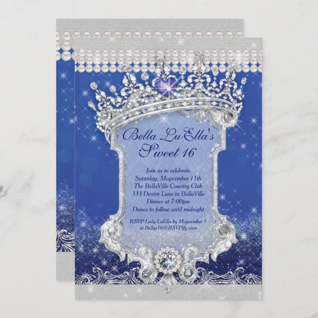 Diamants et sucreries 16 Invitations de coing (Devant / Derrière)