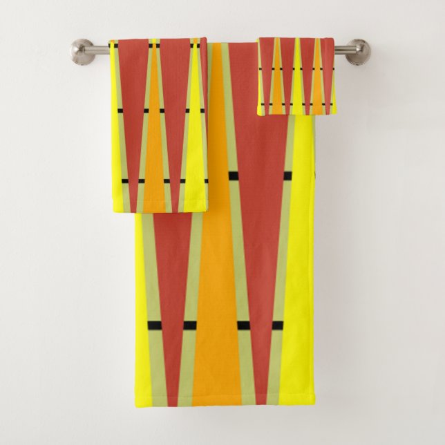 Diamants et triangles - Rouge et orange (En situation)