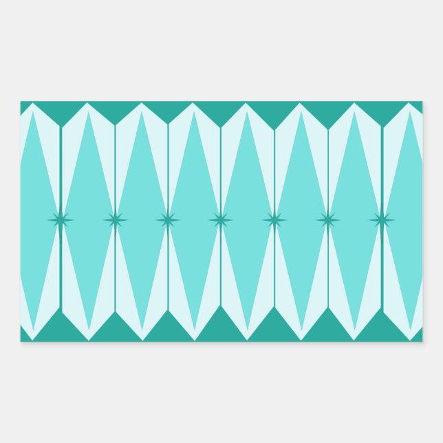 Diamants géométriques et étoiles - Stickers Rectan (Devant)
