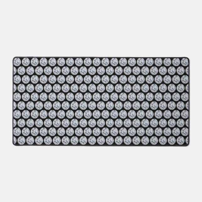 Diamants gris clair abstraits sur fond noir (Recto)