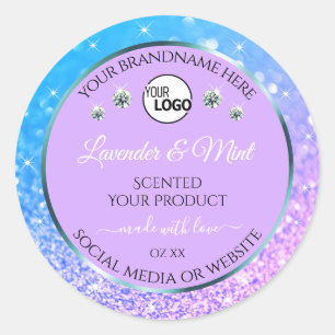 Diamants Logo Étiquettes turquoises Parties scinti