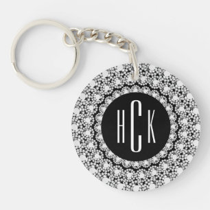 Diamants noir et blanc monogrammes Imprimer