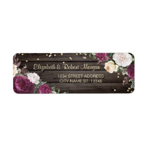 Diamants Or Chic Fleurs Bourgogne Bois