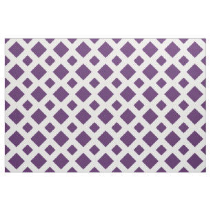Diamants pourpres sur le tissu géométrique blanc