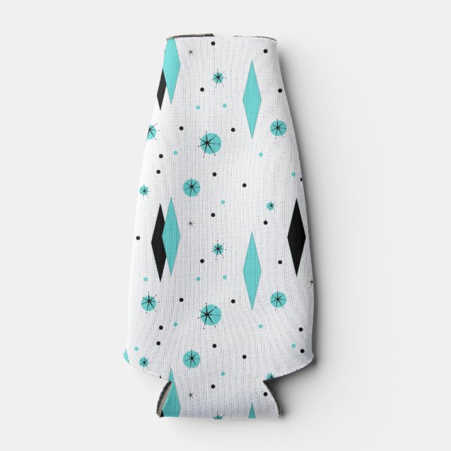 Diamants Turquoise Rétro et Glacière de bouteille  (Devant)