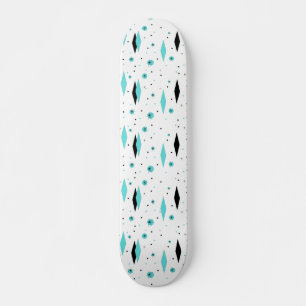 Diamètre Turquoise Rétro & Starburts Skateboard