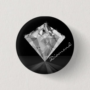 Diamond 1 inch round button