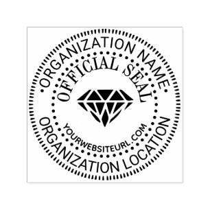 Diamond #2 Generic Custom Official Seal Nm Loc URL Self-inking Stamp